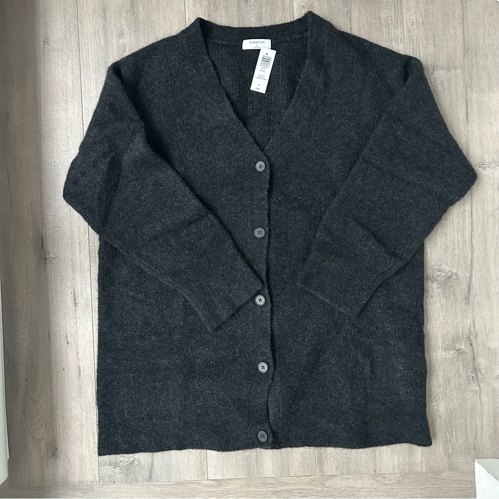 [Brand New] Babaton Krull Oversized Wool Cardigan (Heather Charcoal)